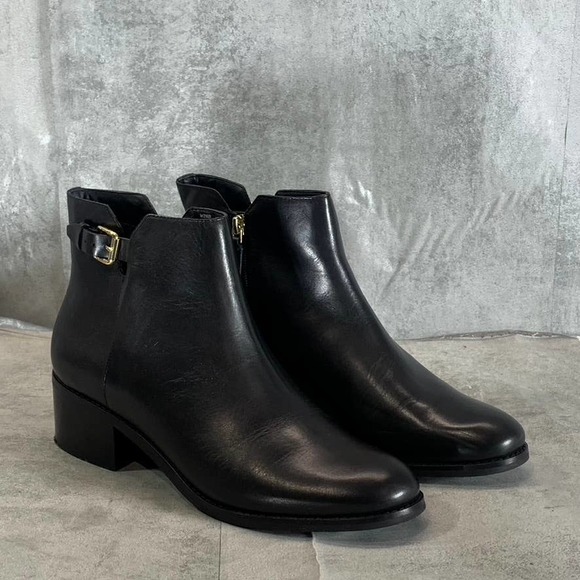 Cole Haan Women’s Black Leather Haidyn Block Heel Ankle Boots | Size 10 - Picture 4 of 9